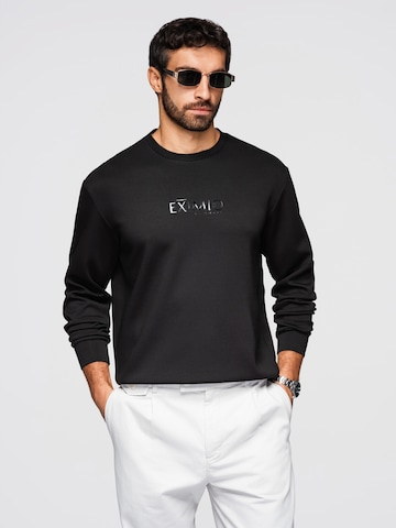 Ombre Sweatshirt 'Eximio' in Zwart: voorkant