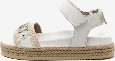 MOU Sandale in beige / silber / weiß, Produktansicht