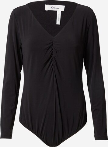 s.Oliver BLACK LABEL - Camisa body em preto: frente