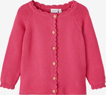 Cardigan NAME IT en rose : devant