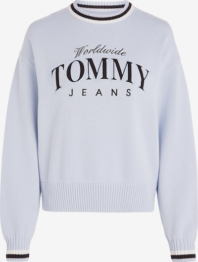 Tommy Jeans Пуловер в пастелно синьо / черно, Преглед на продукта