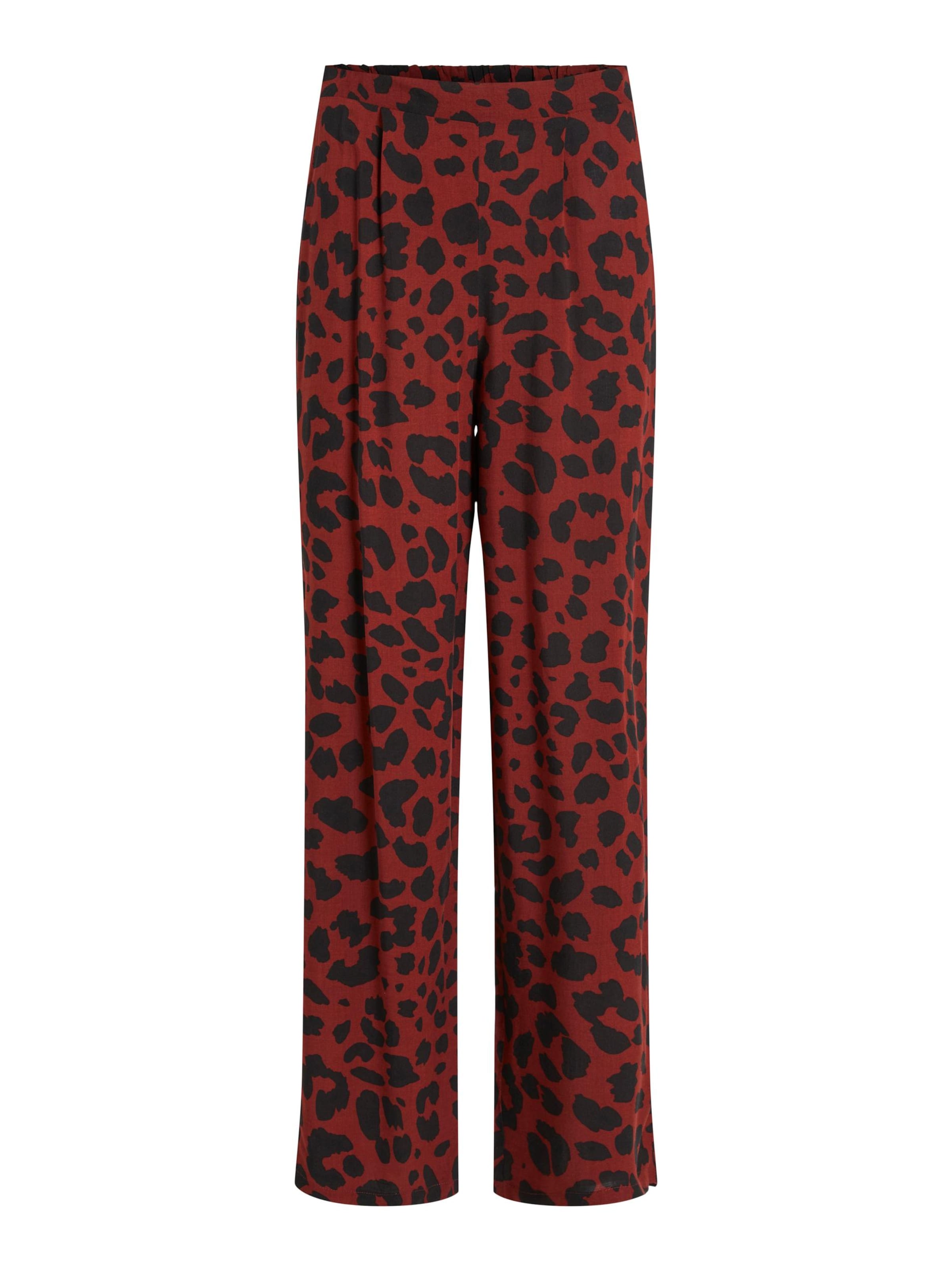 VILA Loose fit Pleat-front trousers 'Eva Aya' in Red