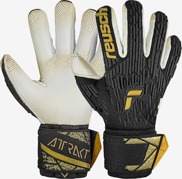 REUSCH Sporthandschoenen 'Attrakt Freegel Gold X GluePrint Finger Support' in Goud: voorkant