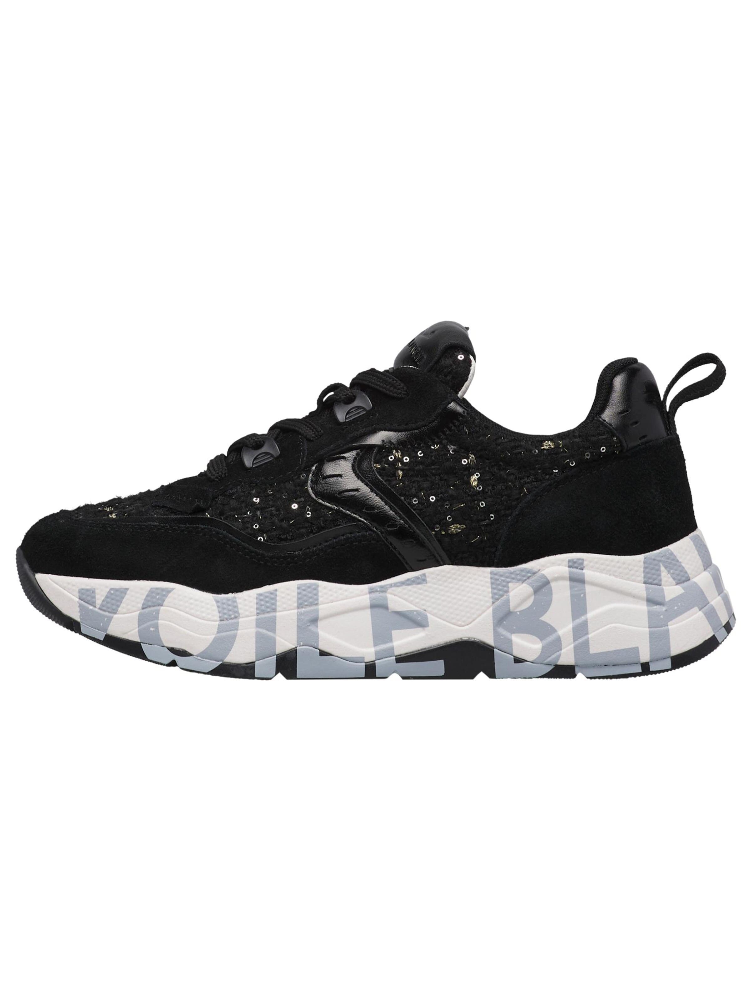 Chaussure à lacets 'CLUB105.' Voile blanche en noir