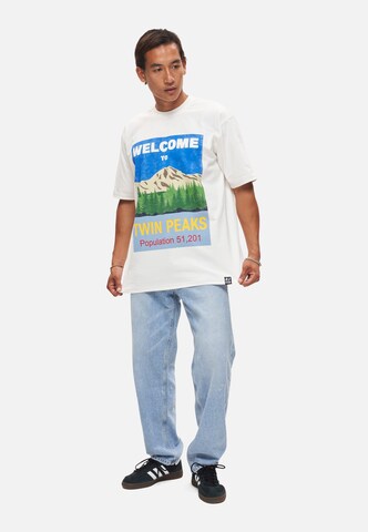 Recovered Shirt 'Twin Peaks Welcome To' in Beige