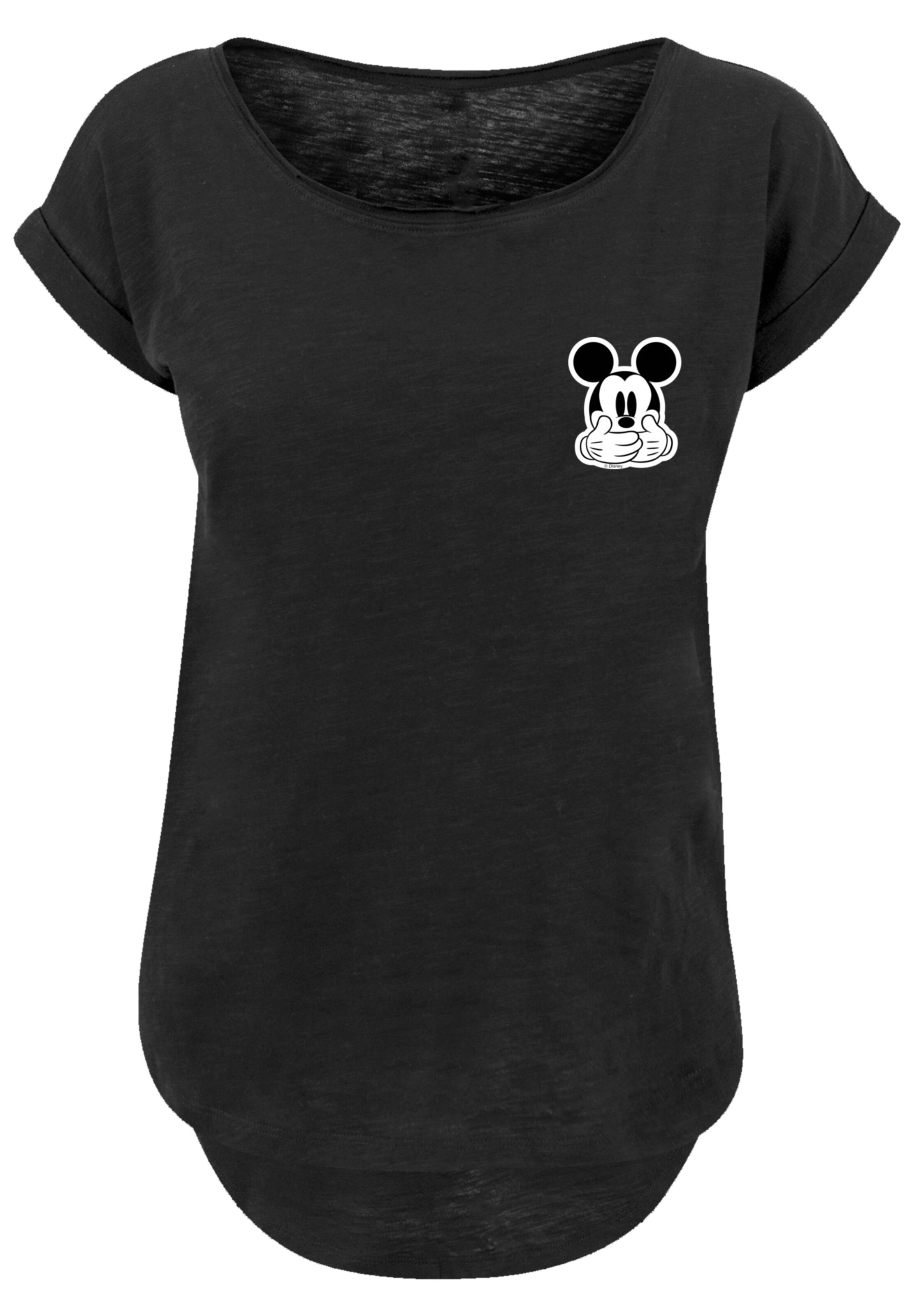 F4NT4STIC Shirt 'Disney Mickey Mouse Don’t Speak' in Black: front