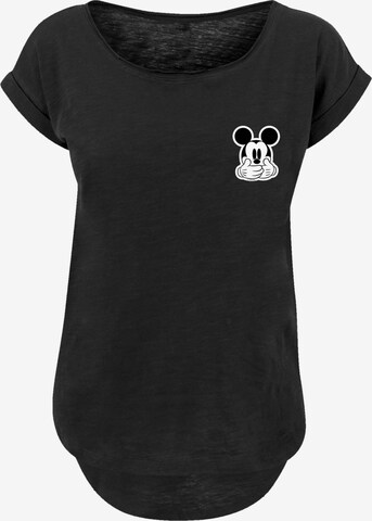 F4NT4STIC Shirt 'Disney Mickey Mouse Don’t Speak' in Zwart: voorkant