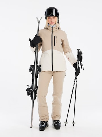 PROTEST Athletic Jacket 'PRTDISK' in Beige