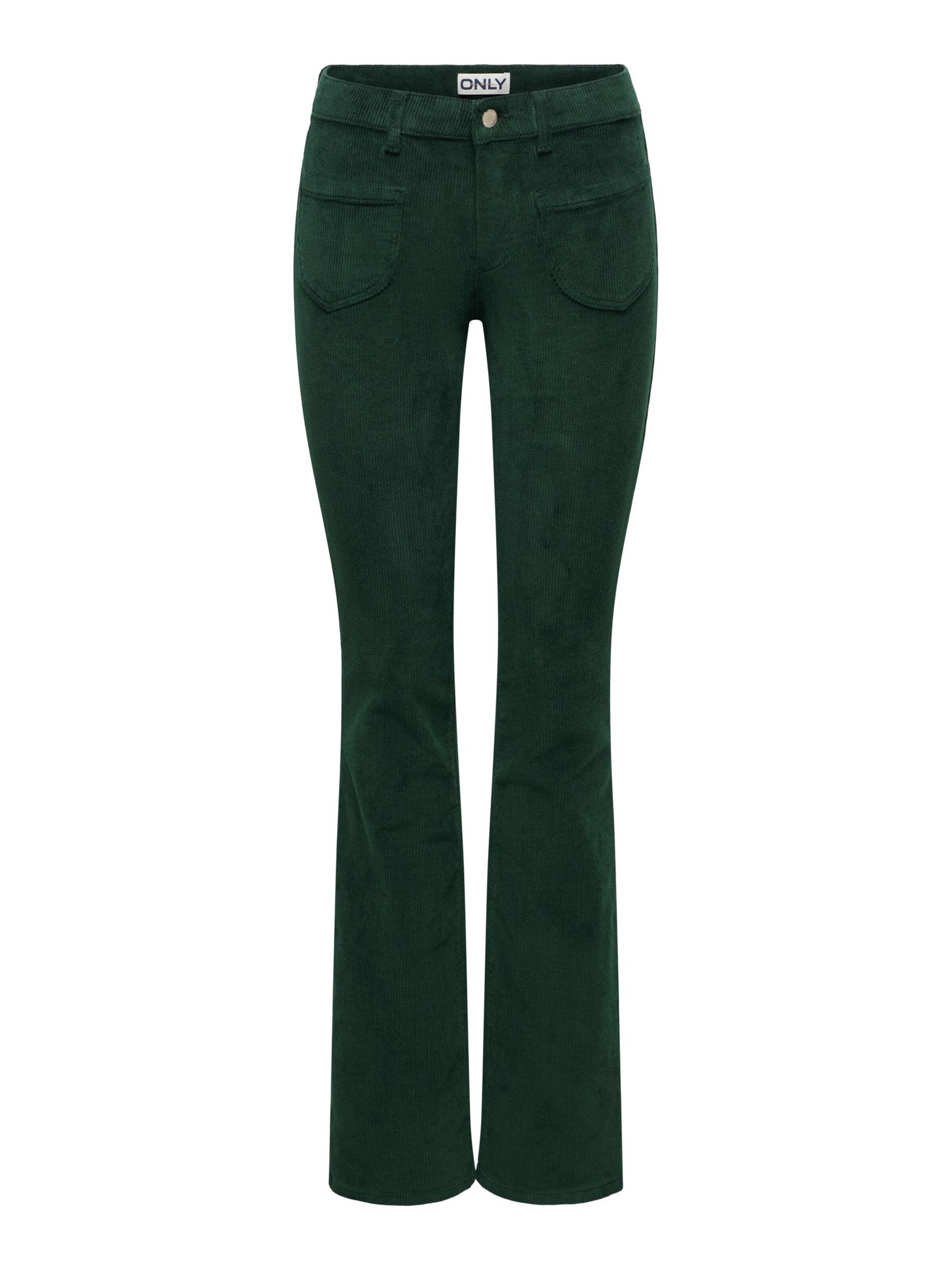 ONLY Flared Trousers 'GLOBAL' in Green: front