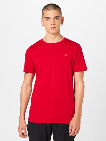 4F Функционална тениска в червено: отпред