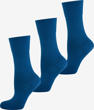 ELBEO Socks ' 3er-Pack Sensitive Bamboo ' in Blue: front