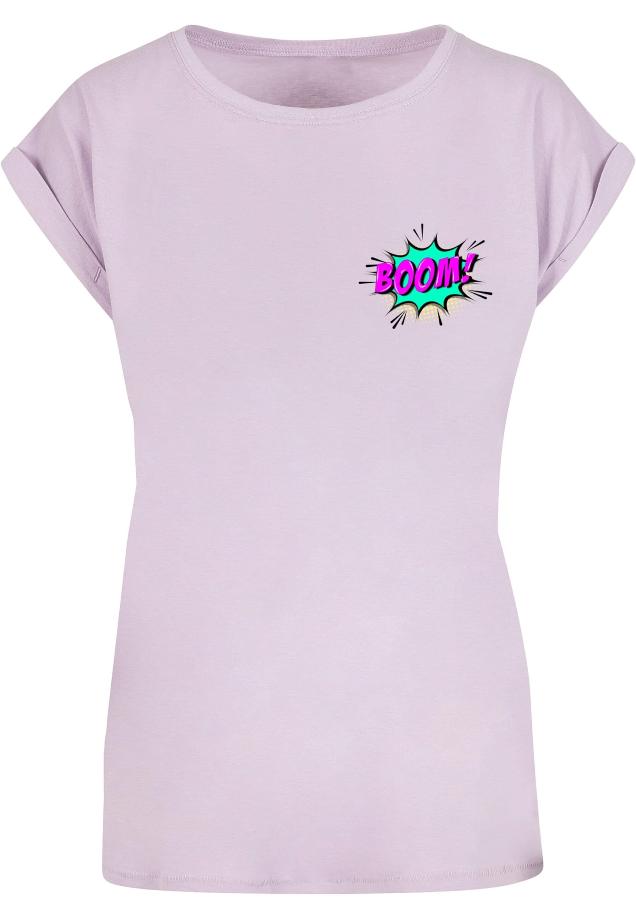 Merchcode Shirt 'Boom Comic' in Purple: front