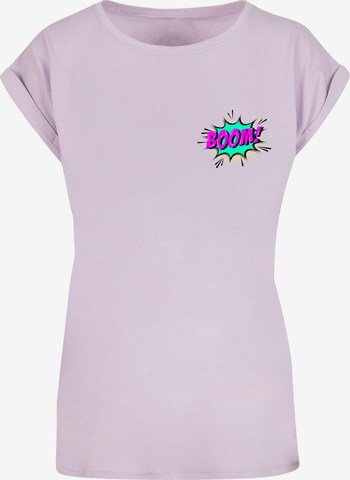 Merchcode Shirt 'Boom Comic' in Purple: front