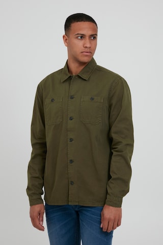 BLEND Comfort fit Button Up Shirt 'AVINO' in Green: front