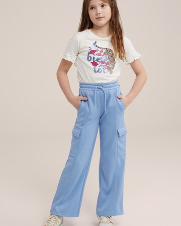 WE Fashion Regular Trousers in Blue