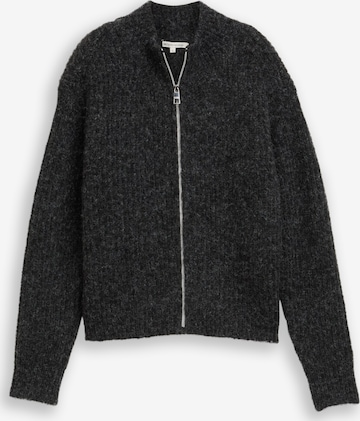 TOM TAILOR DENIM Knit Cardigan in Grey: front