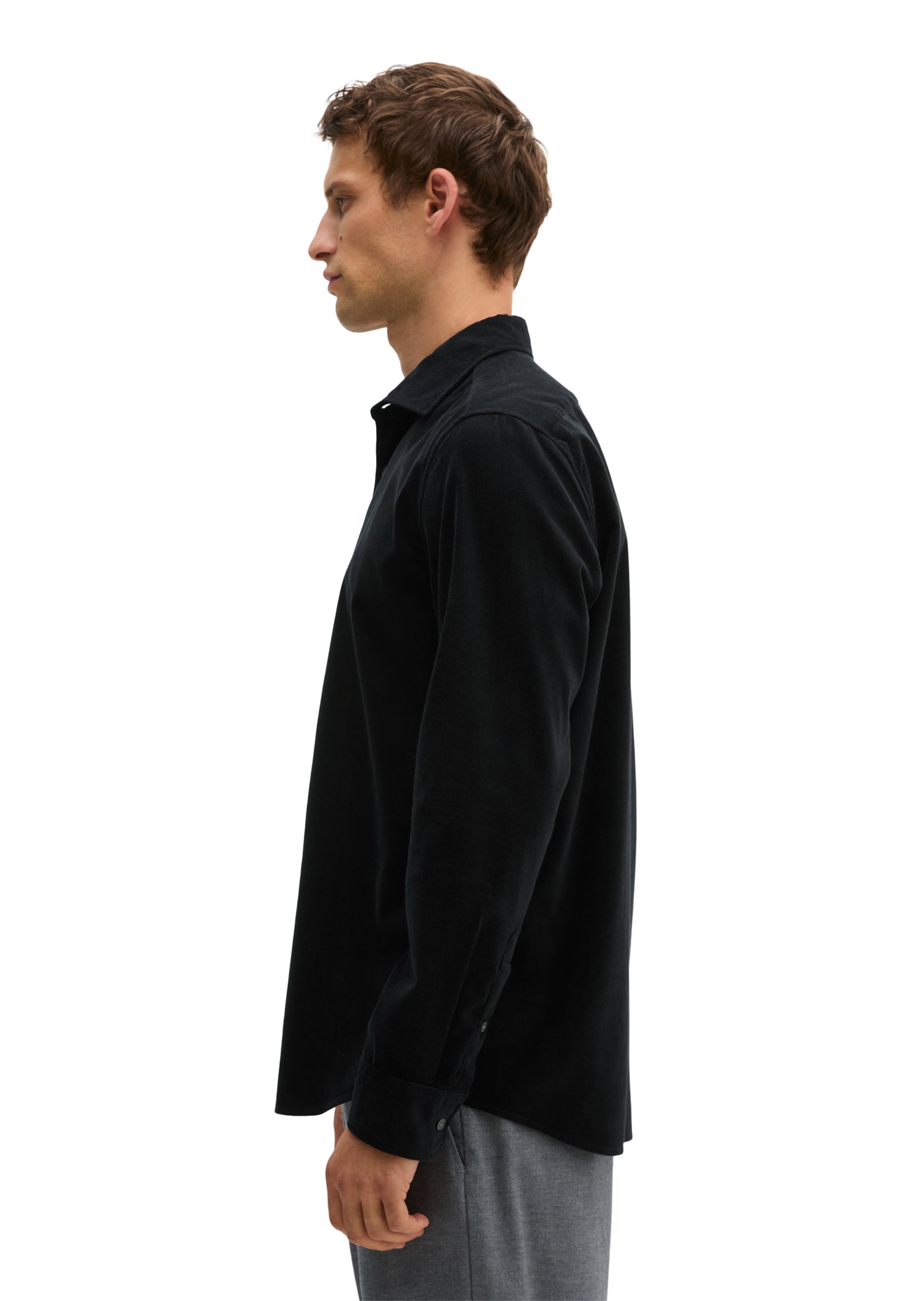 Marc O'Polo Regular fit Button Up Shirt in Black: side