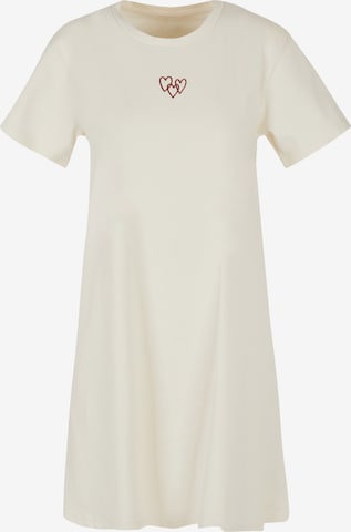 F4NT4STIC Jurk 'Red Hearts' in Beige: voorkant