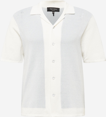 rag & bone Gebreid vest 'HARVEY' in Wit: voorkant