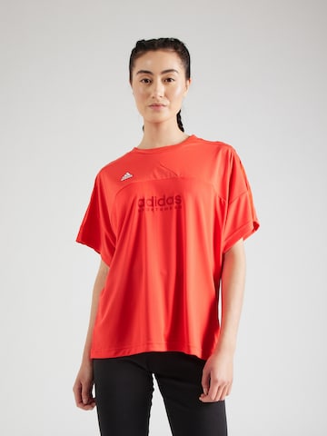 T-shirt fonctionnel 'Tiro Loose' ADIDAS SPORTSWEAR en rouge : devant