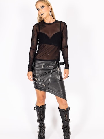 Be  Noble Skirt 'Lederrock diagonal' in Black