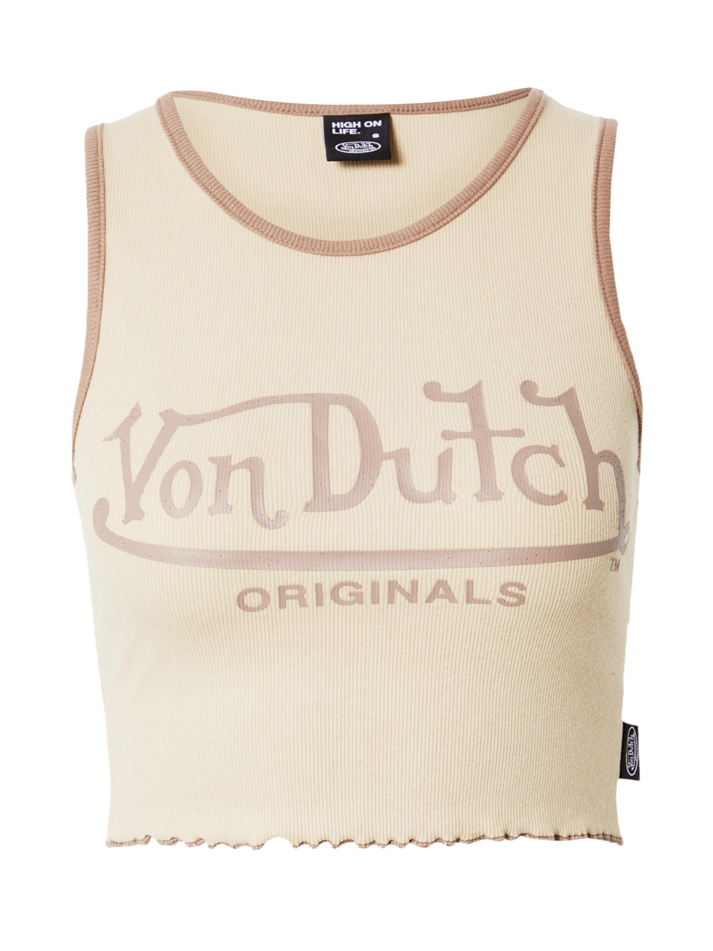Top 'Ashley' di Von Dutch Originals in beige: frontale