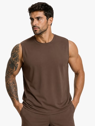 BIMONI Performance Shirt 'Fitness Ärmelloses Tank Top Shirt' in Brown: front