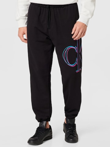 Tapered Pantaloni di Calvin Klein Jeans in nero: frontale