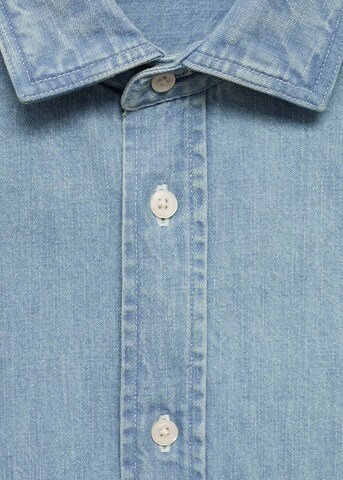 MANGO MAN Regular fit Button Up Shirt 'Robin' in Blue