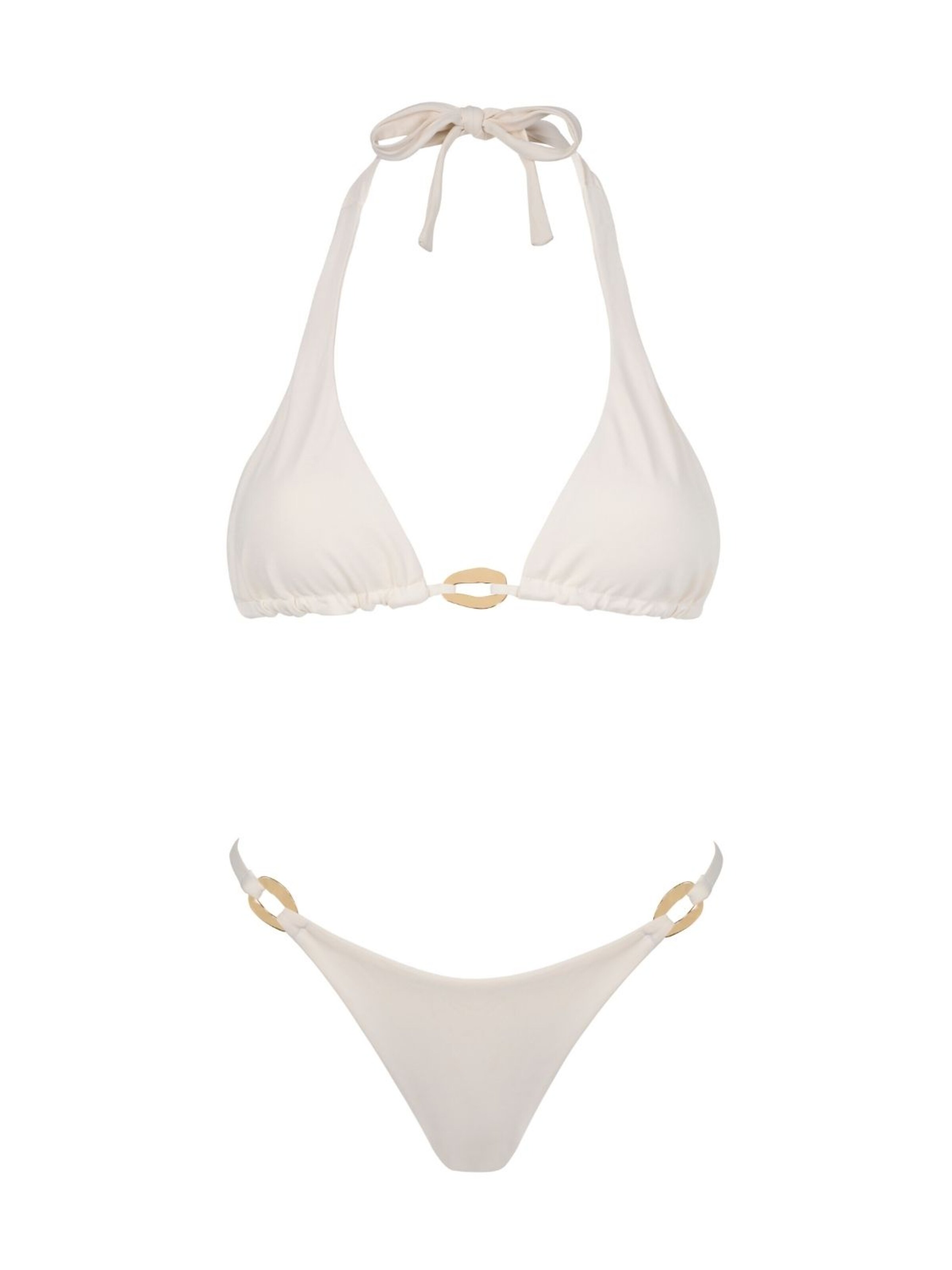 Acuarela Brand Triangel Bikini‌‌‌‌ in Weiß: Vorderseite