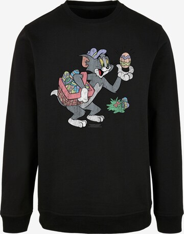 ABSOLUTE CULT Sweatshirt 'Tom And Jerry - Tom Egg Hunt' in Black: front