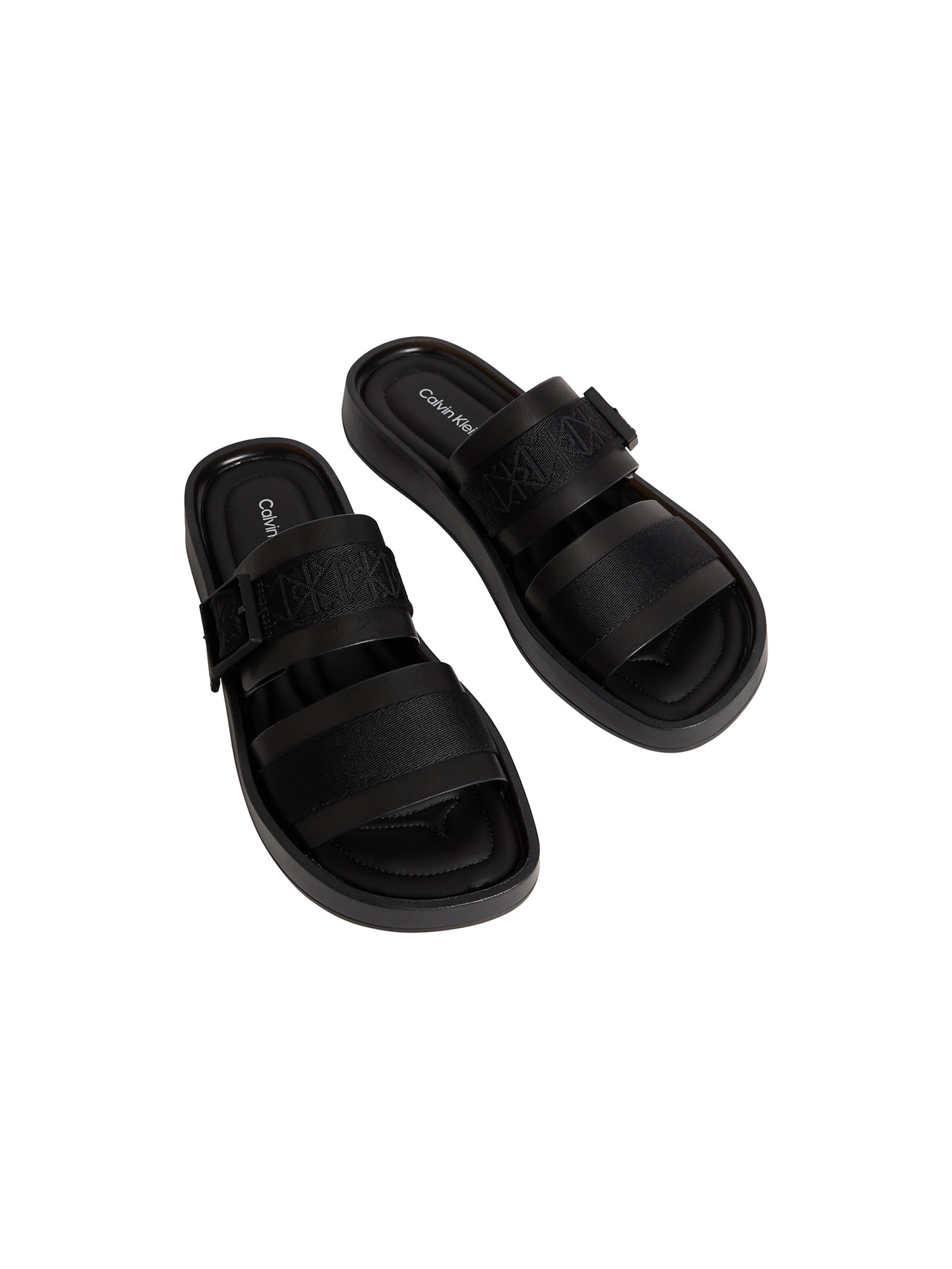 Calvin Klein Sandalen 'CK Milo' in Zwart