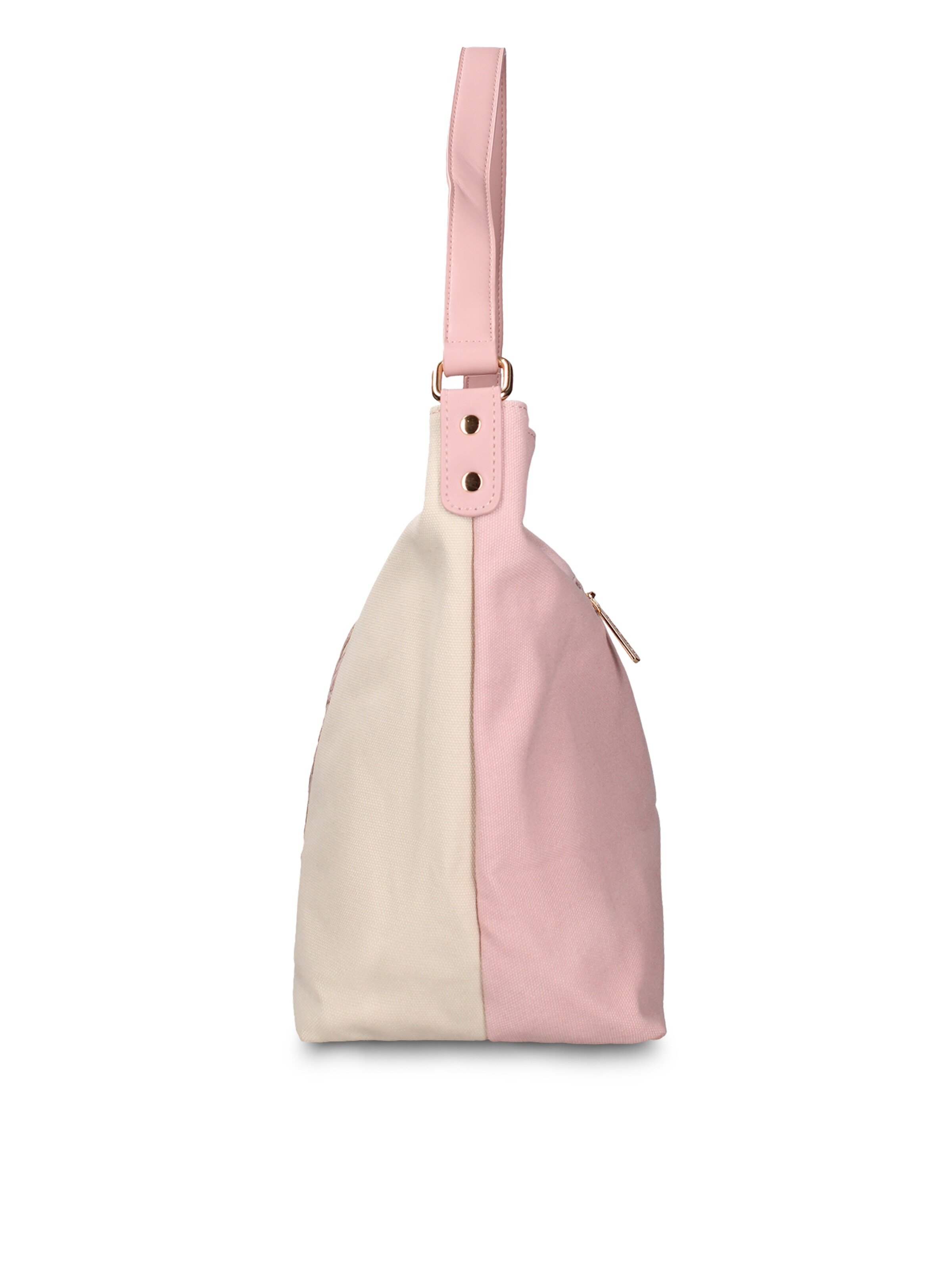 Borsa a mano 'Borsa a tracolla Gianmarco Venturi Alizé pelle vegana bicolore stampa floreale' di GianMarco Venturi in rosa