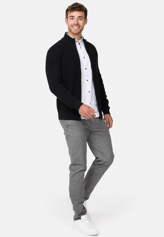 INDICODE JEANS Knit Cardigan 'Layton' in Black