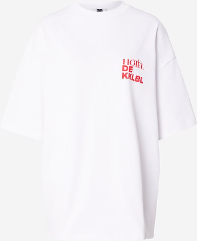 Karo Kauer T-Shirt 'Vacation' in XS in knallrot / weiß, Produktansicht