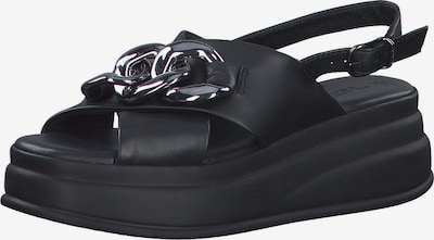 Sandale TAMARIS pe negru / argintiu, Vizualizare produs