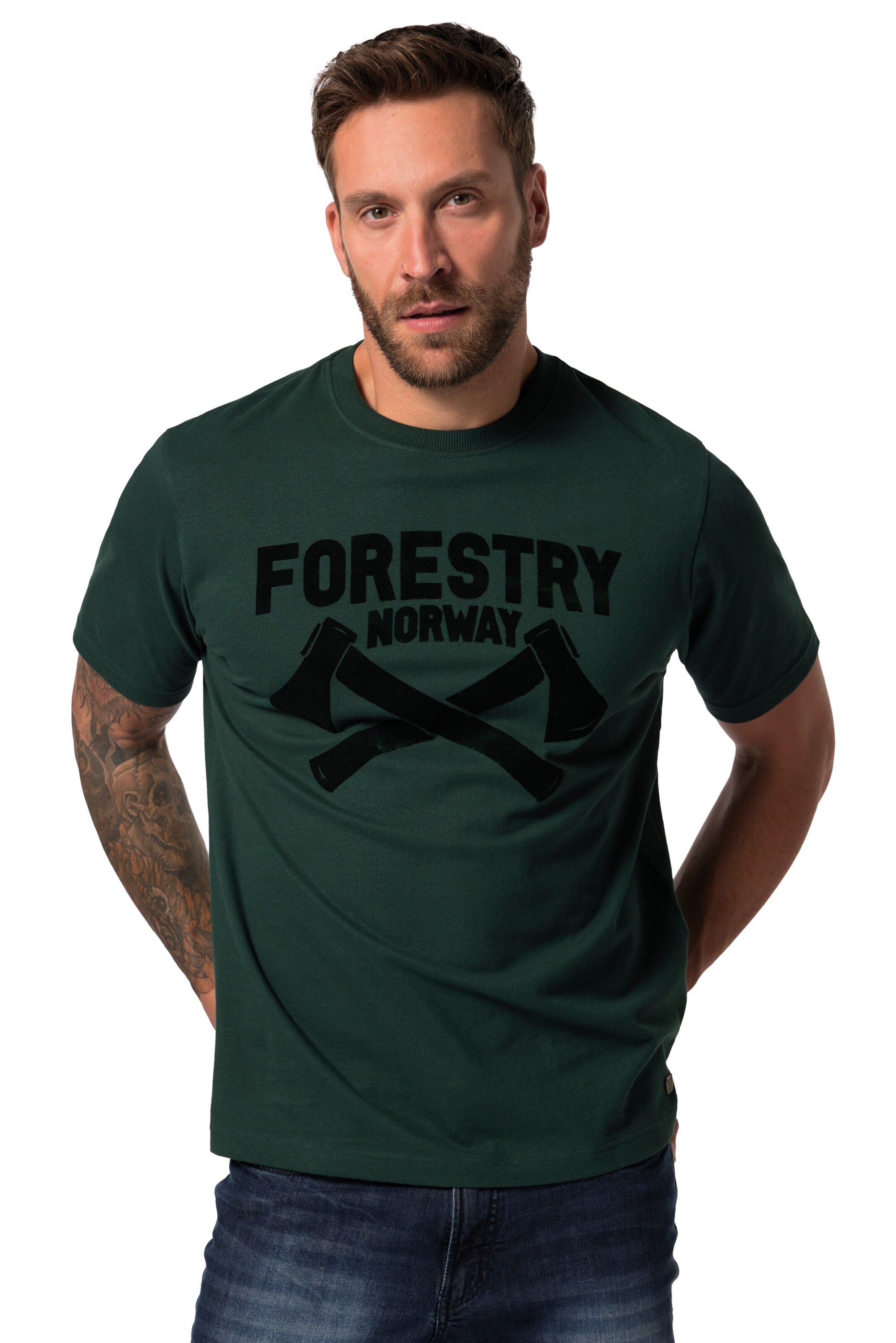 JP1880 T-Shirt in Grün: Vorderseite