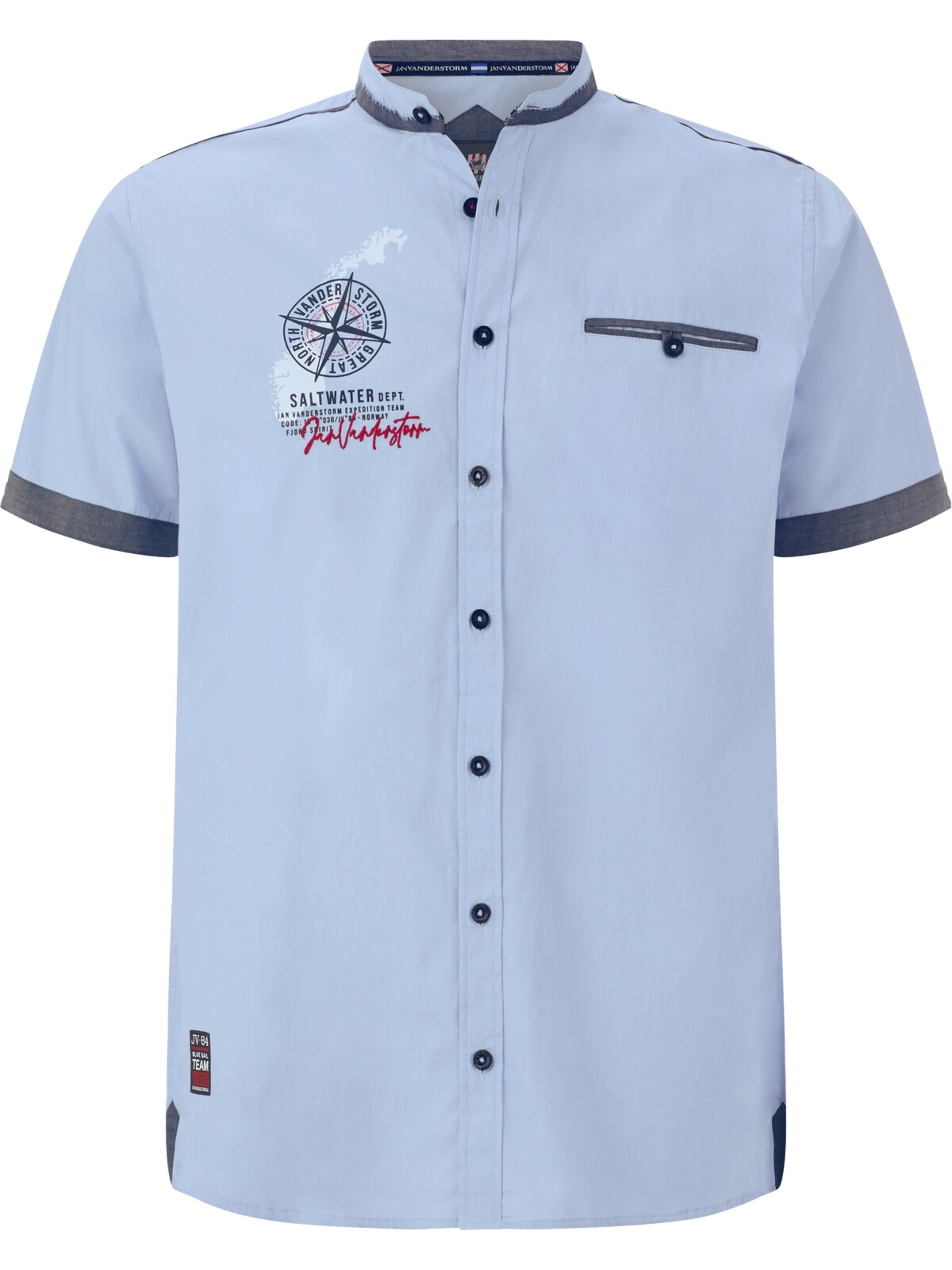 Jan Vanderstorm Hemd ' Bergthal ' in Blau: Vorderseite