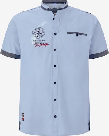 Jan Vanderstorm Hemd ' Bergthal ' in Blau: Vorderseite