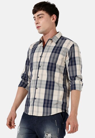 Campus Sutra Regular fit Button Up Shirt 'Zachary' in Blue