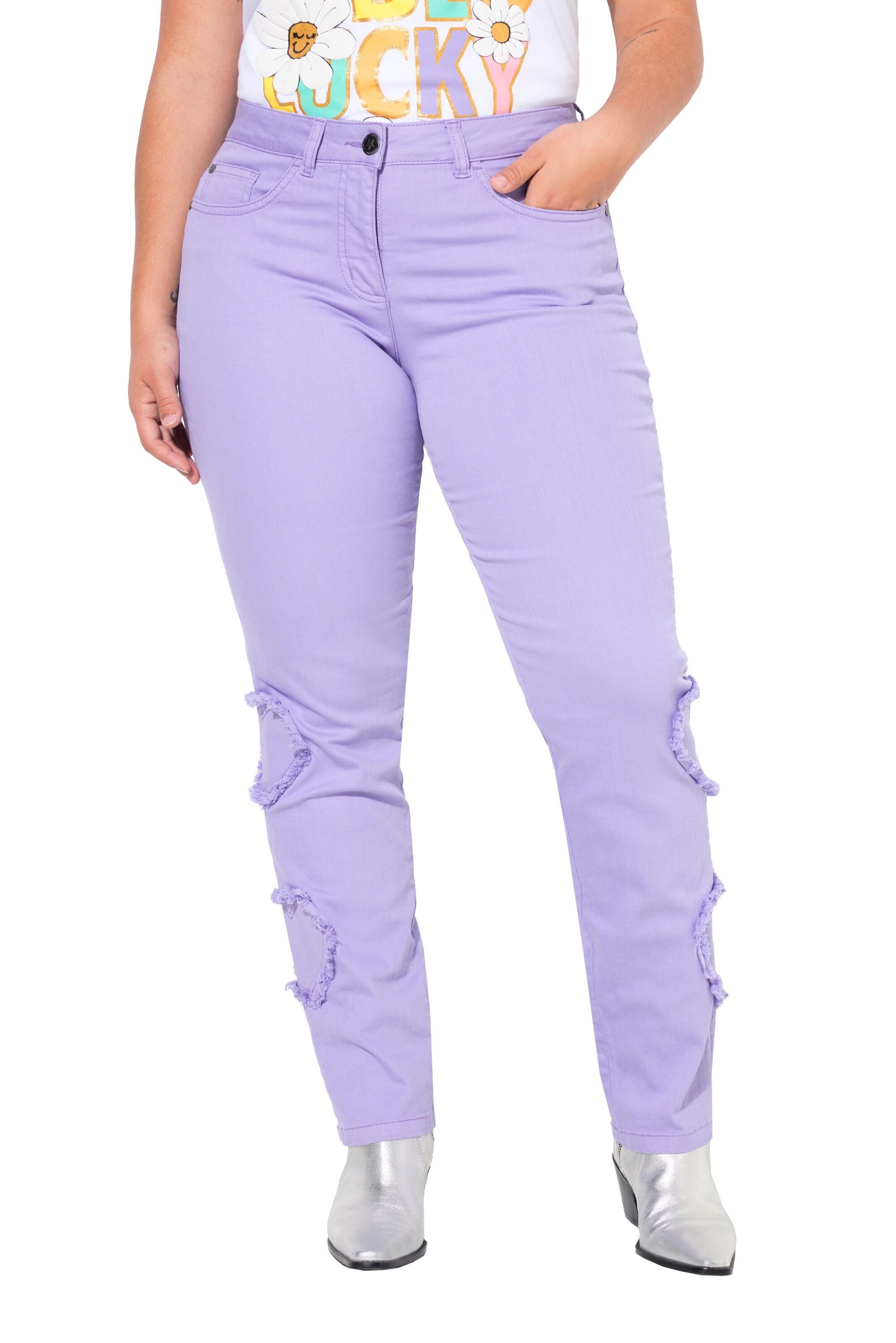 Angel of Style Slimfit Jeans in Lila: voorkant