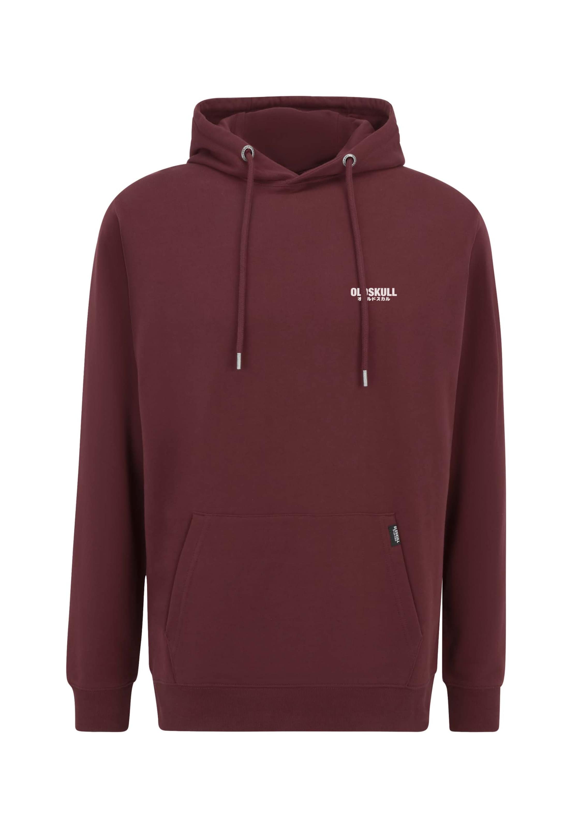 Oldskull Kapuzensweatshirt 'Basic Osk' in Rot: Vorderseite