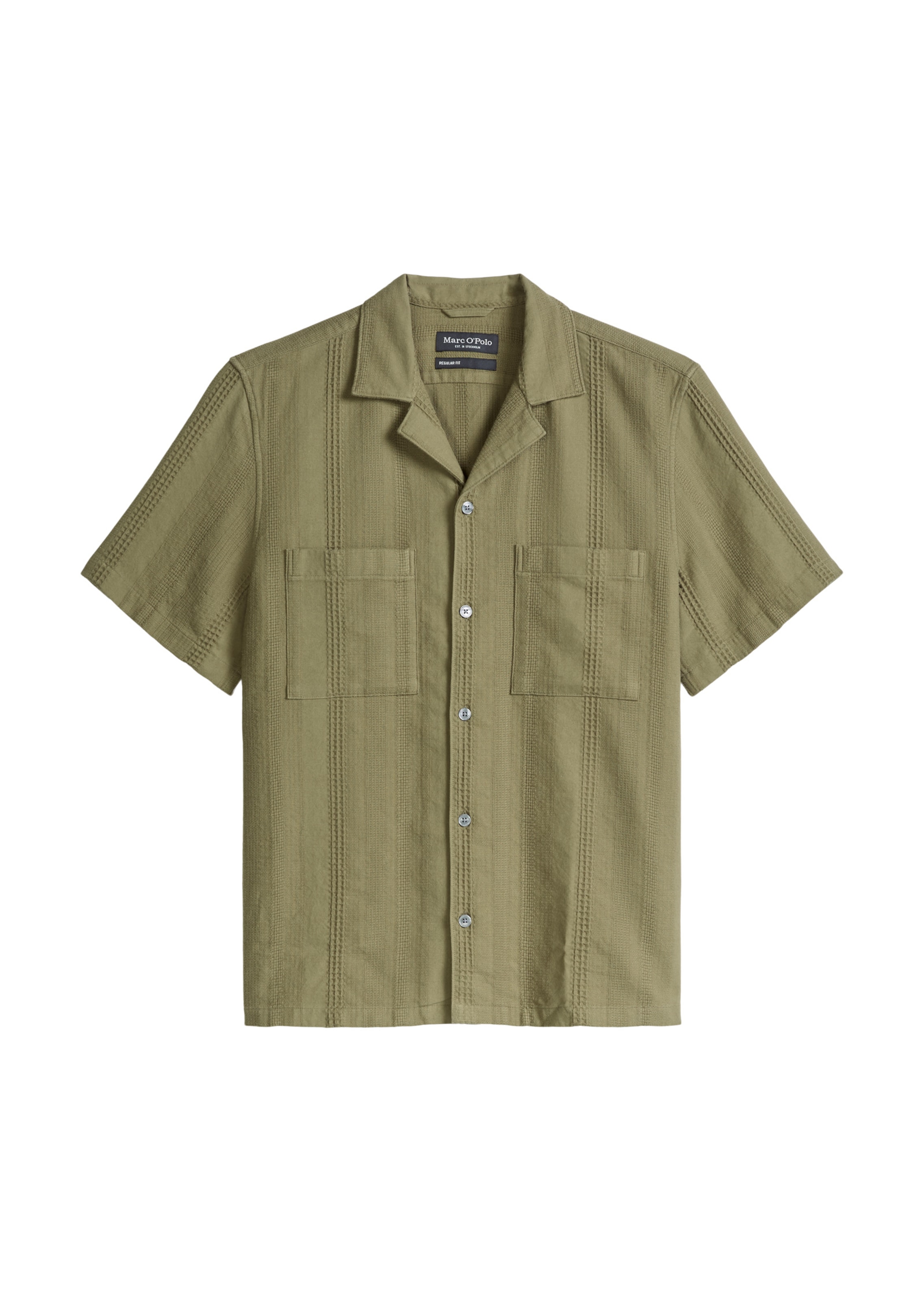 Marc O'Polo Regular Fit Hemd in Grün: Vorderseite