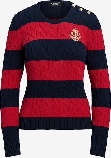 Megztinis iš Lauren Ralph Lauren, spalva – tamsiai mėlyna jūros spalva / spanguolių spalva / balta, Prekių apžvalga