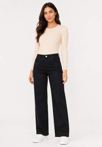 Wide Leg Jean Elara en noir