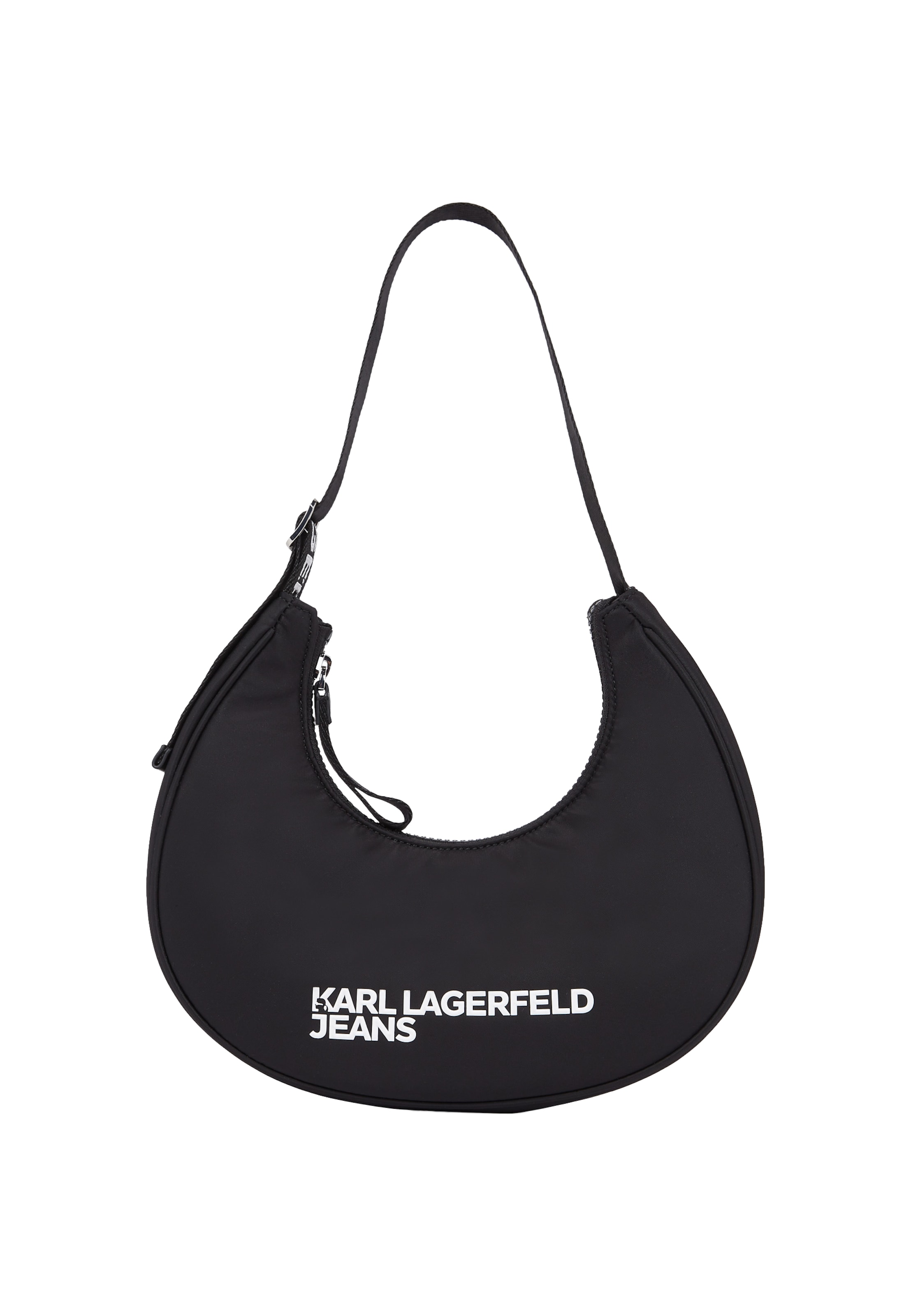 KARL LAGERFELD JEANS Válltáskák 'Essential' - fekete: elől