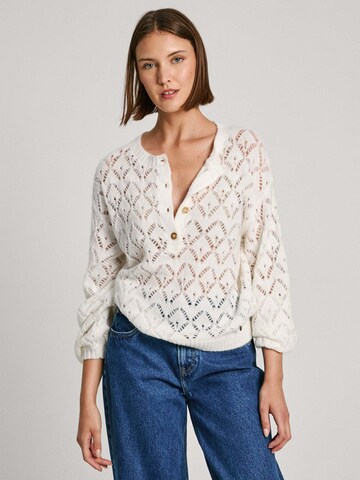Pepe Jeans Pullover in Weiß: Vorderseite