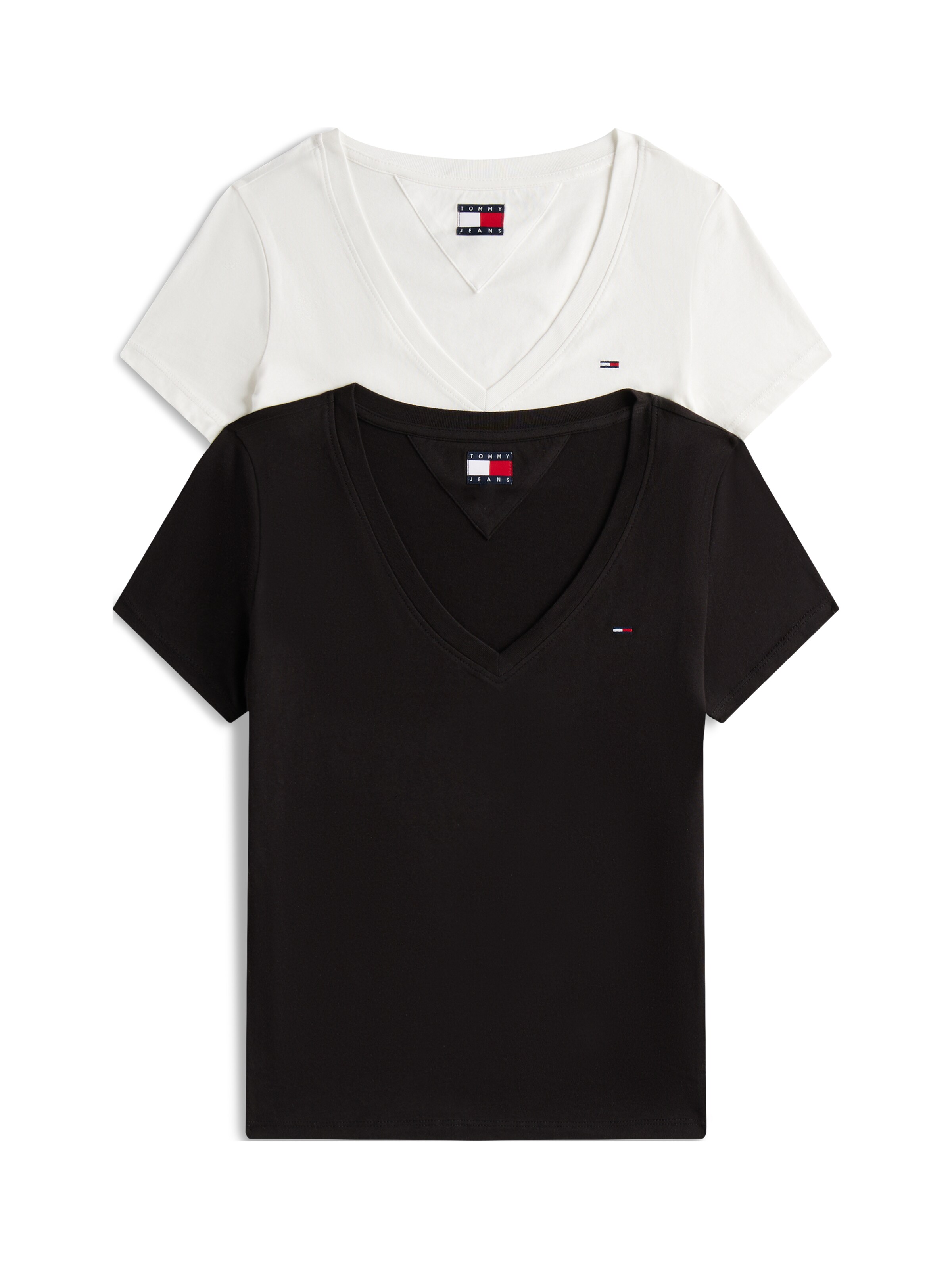 Tommy Jeans Tričko – černá: přední strana