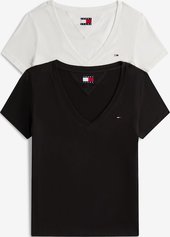 Tommy Jeans Tričko – černá: přední strana