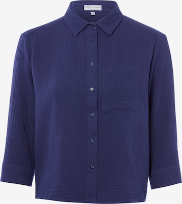 Marie Lund Bluse in Blau: Vorderseite